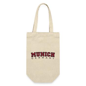 München Munich Germany (Schwarz/Rot) - Geschenkbeutel für Flaschen - Natur - Vorne