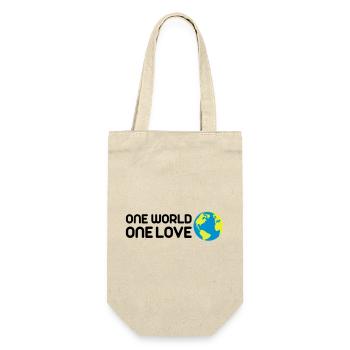 One World One Love - Gift Bag for Bottles - nature - Front