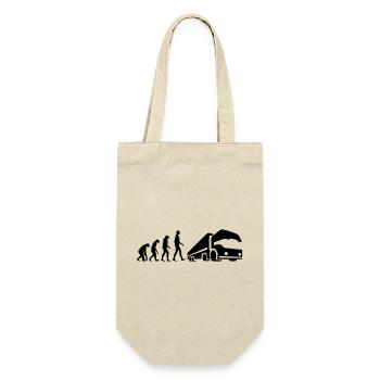 Trucker / Fernfahrer / Routier - Geschenkbeutel für Flaschen - Natur - Vorne