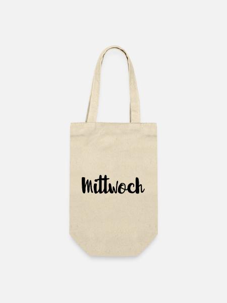 Mittwoch Mitte der Woche Wochentag - Geschenkbeutel für Flaschen - Natur