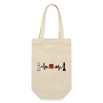 Chess cardio king black and queen white - Gift Bag for Bottles - nature - Front