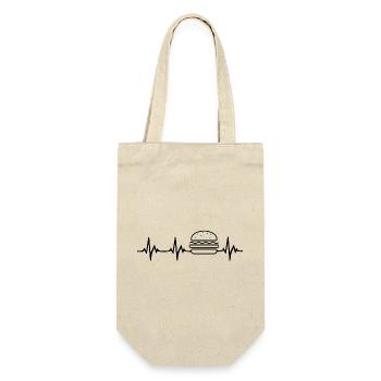Burger Herzschlag - Geschenkbeutel für Flaschen - Natur - Vorne
