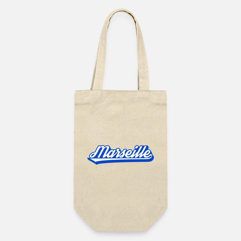 Marseille Rétro Blue Script - Sac à bouteille - nature