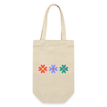 BLUME. NATUR. ÖKOLOGIE. JAHRESTAG. FEST - Geschenkbeutel für Flaschen - Natur - Vorne