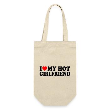 i love my hot girlfriend - Gift Bag for Bottles - nature - Front