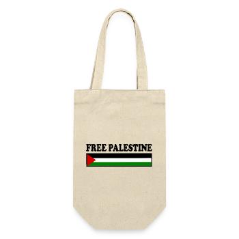 Free palestine - Geschenkbeutel für Flaschen - Natur - Vorne