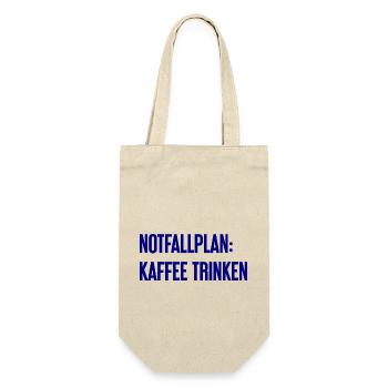 Kaffee-Notfallplan - Geschenkbeutel für Flaschen - Natur - Vorne