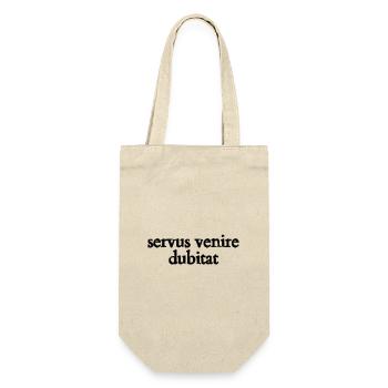 servus venire dubitat - Geschenkbeutel für Flaschen - Natur - Vorne