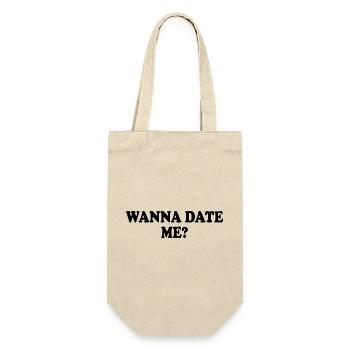 wanna date me - Gift Bag for Bottles - nature - Front