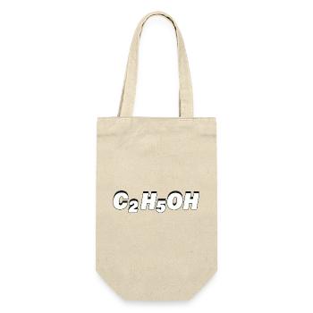 C2H5OH - Geschenkbeutel für Flaschen - Natur - Vorne