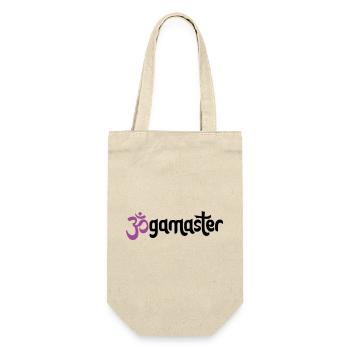 Jogamaster - Typografisches OM (3-Farbig) - Geschenkbeutel für Flaschen - Natur - Vorne