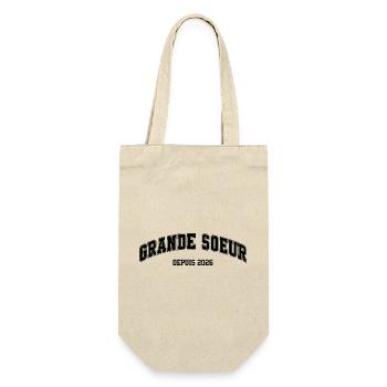 Grande Sœur Depuis 2026 Annonce Grossesse - Sac à bouteille - nature - Devant