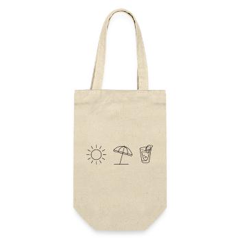 Summer Vibes – Minimalist Sun & Drink Design - Gift Bag for Bottles - nature - Front