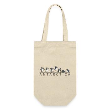 Family vacation in Antarctica: Penguins in the A - Gift Bag for Bottles - nature - Front