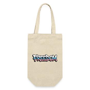 Freedom Typography Statement Design - Gift Bag for Bottles - nature - Front