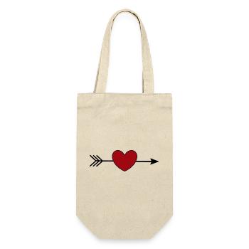red heart red gift valentine's day - Gift Bag for Bottles - nature - Front