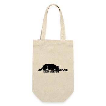 SHS Logo schwarz - Geschenkbeutel für Flaschen - Natur - Vorne