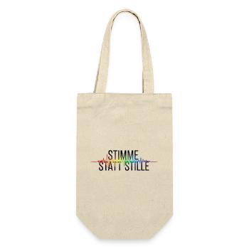 Stimme Statt Stille Pride Statement - Geschenkbeutel für Flaschen - Natur - Vorne