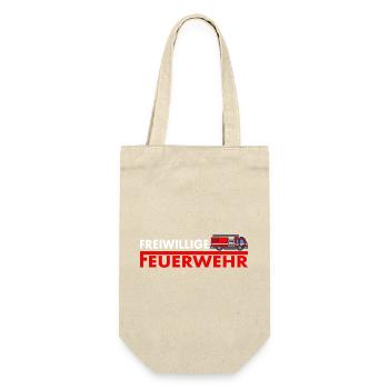 Feuerwehr Geschenkidee - Geschenkbeutel für Flaschen - Natur - Vorne
