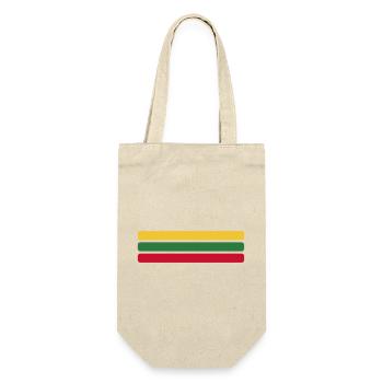 Litauen Flagge Minimal - Fahne Fan Streifen Design - Geschenkbeutel für Flaschen - Natur - Vorne