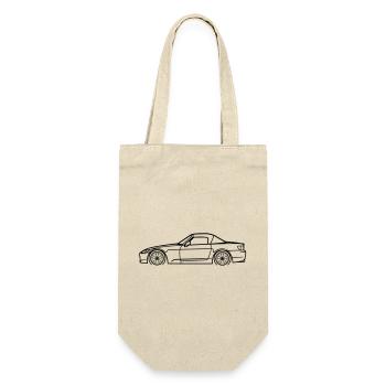 S2000 Line Silhouette – High‑Rev JDM Art - Geschenkbeutel für Flaschen - Natur - Vorne
