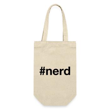 Nerd Hashtag Gamer - Geschenkbeutel für Flaschen - Natur - Vorne