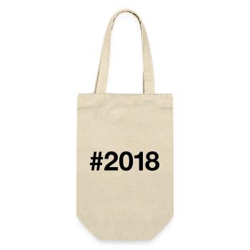 2018 Jahrgang 8 Jahre 8. Geburtstag - Geschenkbeutel für Flaschen - Natur - Vorne