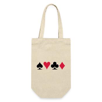 Poker - Jeu de cartes - Sac à bouteille - nature - Devant