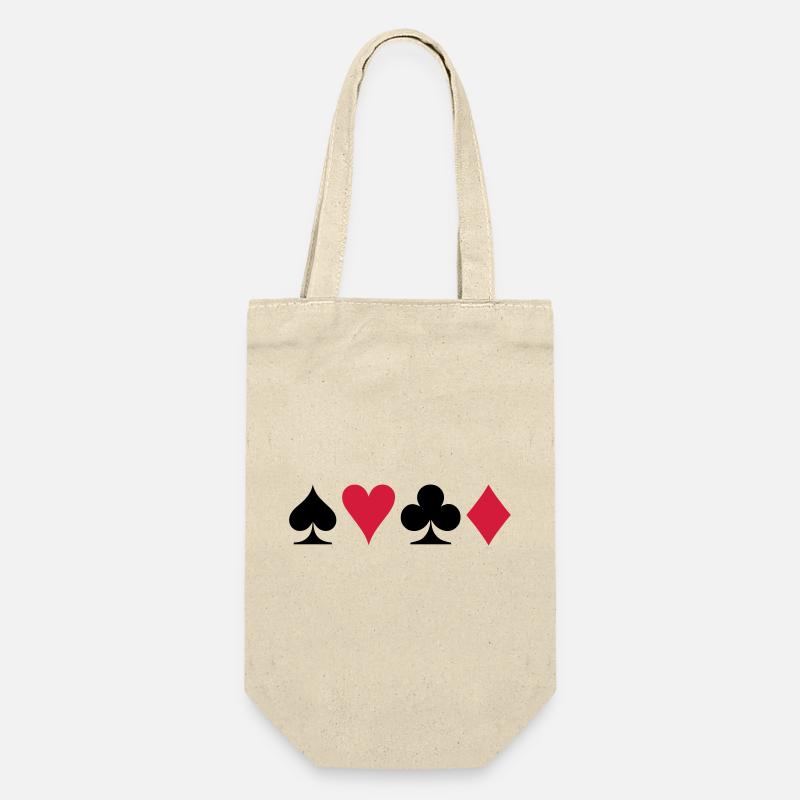 Poker (V) - Geschenkbeutel für Flaschen - Natur