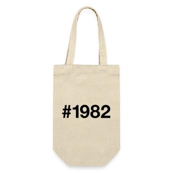1982 Jahrgang 44 Jahre alt 44. Geburtstag - Geschenkbeutel für Flaschen - Natur - Vorne