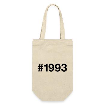 1993 Jahrgang Hashtag 33 Jahre alt 33. Geburtstag - Geschenkbeutel für Flaschen - Natur - Vorne