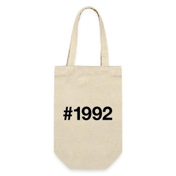 Hashtag vintage 1992 34e anniversaire - Sac à bouteille - nature - Devant