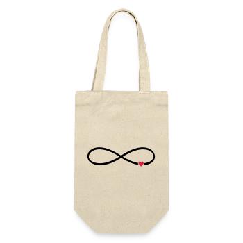 Signe infini coeur cadeau d'amour - Sac à bouteille - nature - Devant