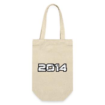 2014 - Geschenkbeutel für Flaschen - Natur - Vorne