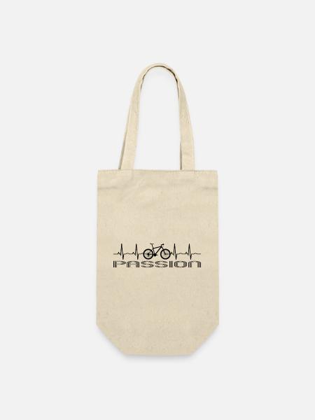 Bike - Geschenkbeutel für Flaschen - Natur