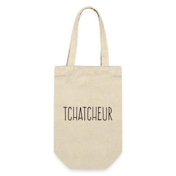Tchatcheur - Humour Homme Bavard - Sac à bouteille - nature - Devant