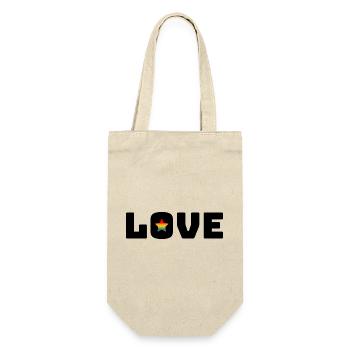 Love Star Rainbow black - Gift Bag for Bottles - nature - Front