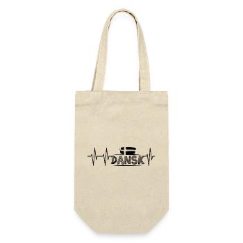Pulse Dansk Flag Illustration Heartbeat Symbol - Gift Bag for Bottles - nature - Front