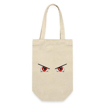 Rote Augen für Halloween - Geschenkbeutel für Flaschen - Natur - Vorne
