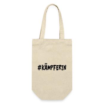 # Kämpferin - Mut Kraft Glücksbringer - Geschenkbeutel für Flaschen - Natur - Vorne
