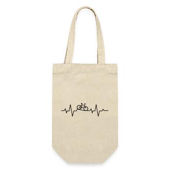 Bicycle heartbeat – gift for cycling fans - Gift Bag for Bottles - nature - Front