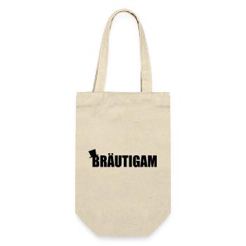 Bräutigam - Geschenkbeutel für Flaschen - Natur - Vorne