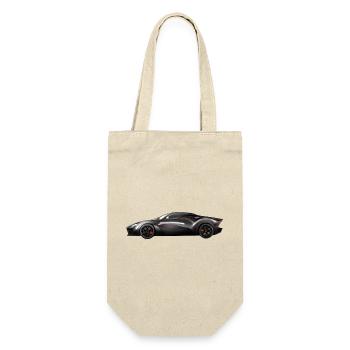 Glossy black supercar design - Gift Bag for Bottles - nature - Front