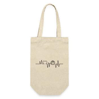 Basketball Heartbeat Basketball Player - Gift Bag for Bottles - nature - Front