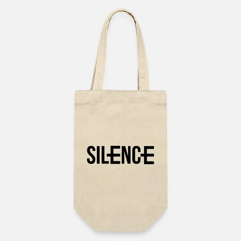 Silence aber nicht Still - Geschenkbeutel für Flaschen - Natur