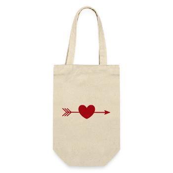 red heart red gift valentine's day - Gift Bag for Bottles - nature - Front