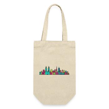 Zurich City Skyline Grossmunster Modern Art - Gift Bag for Bottles - nature - Front