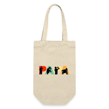 Papa Rapper Silhouette de musique hip-hop - Sac à bouteille - nature - Devant