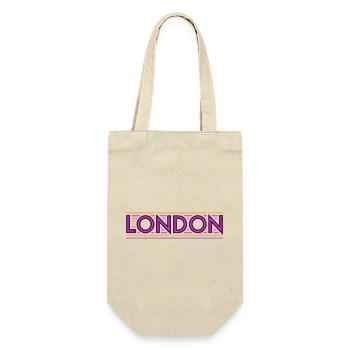 London Neon Purple Stripes - Gift Bag for Bottles - nature - Front