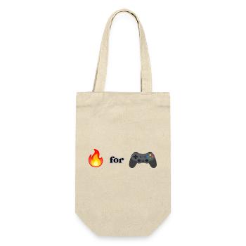 Flamme For Gaming - Geschenkbeutel für Flaschen - Natur - Vorne